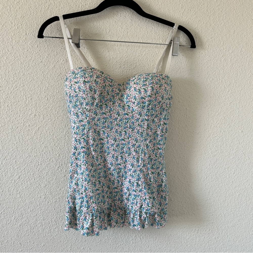 Energy Dixie Floral Tank Top Women’s Small Cutesy Coquette Girlie Summer Spring
